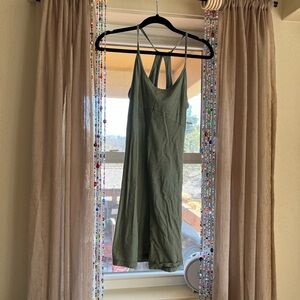 Patagonia Green Striped Sleeveless Dress